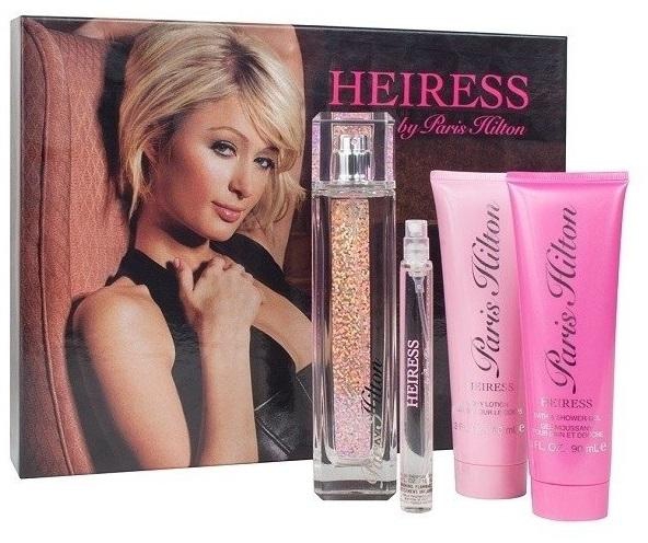 Paris Hilton Heiress Perfume Gift Set For Women (Paris Hilton Heiress Perfume 100ml EDP + Paris Hilton Mini Spray 10ml + Body Lotion 90ml + Shower Gel 90ml)