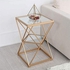 Coffee Table Side Table Tea End Table Side Table Glass Iron End Table Nordic 2 Tier Coffee Table Sofa Corner Table Bedside Table for Living Room Bedroom Home Office Side Table Tea End Table