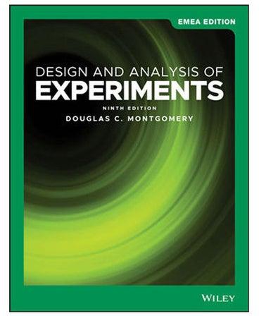 Design And Analysis Of Experiments 9Th Edition Emea Edition Paperback English by Montgomery - 2019