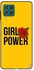 غطاء حماية واقٍ بطبعة عبارة "Girl Power" لهاتف سامسونج جالاكسي M62/F62 متعدد الألوان