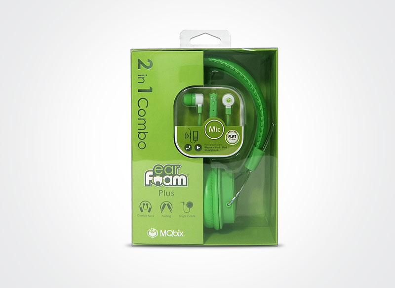 2 In 1 Combo Headphone - Green