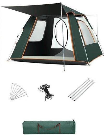 Pop up Outdoor Camping Tent with Caring Bag Automatic Lightweight Waterproof for Hiking or Beach-Dark Green