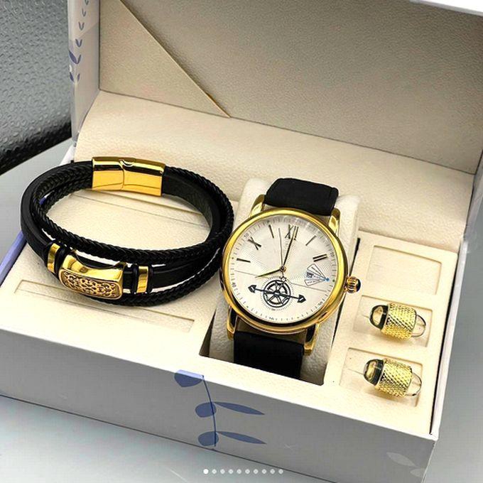 Keep Moving Jumia Best Selling Arabian Leather Wristwatch/Executive Bracelet/Cufflinks For Top Scholars