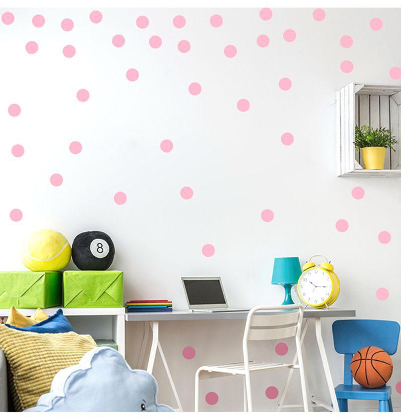 Removable Dot Printed Wall Sticker Multicolour