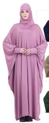 Long Sleeves Abaya With Hijab Pink