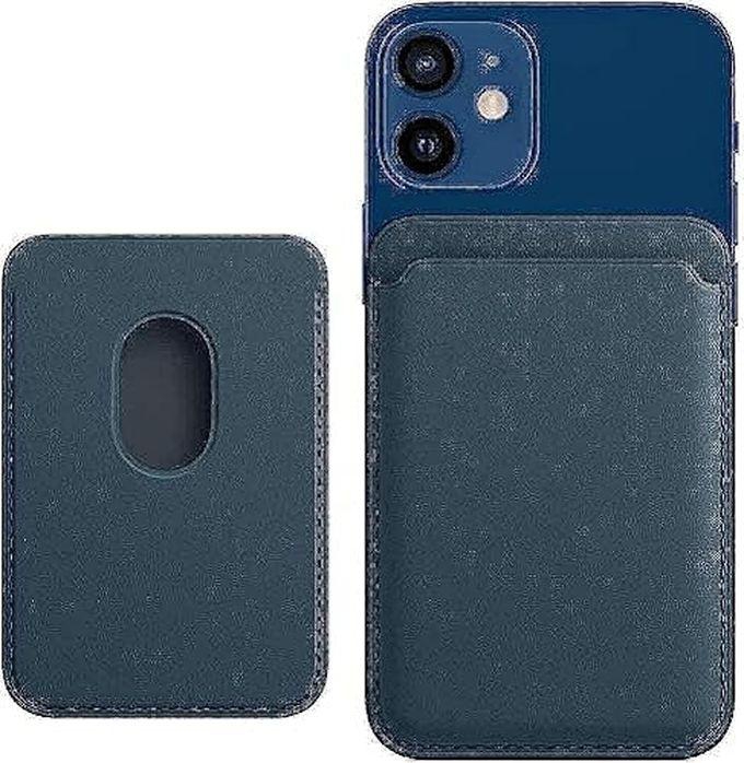 Leather Wallet Cover With MagSafe Magnetic RFID Card Holder For IPhone 12/Pro/Max/Mini - Blue