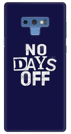 غطاء حماية من سلسلة سناب كلاسيك بطبعة عبارة "No Days Off" لهاتف سامسونج جالاكسي نوت 9 أزرق / أبيض
