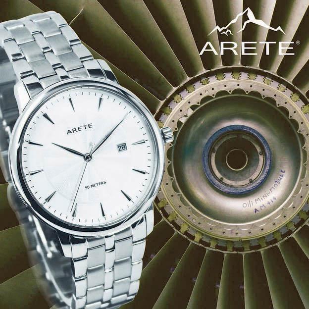 ARETE Gents Stainless Steel Quartz Watch - A105G-111S (Silver)