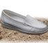 Silver Shoes Women White Medical Loafer Made Of Genuine Leather