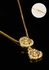 18K Gold Plated Floral Shape Jewelry Set, 241268-D