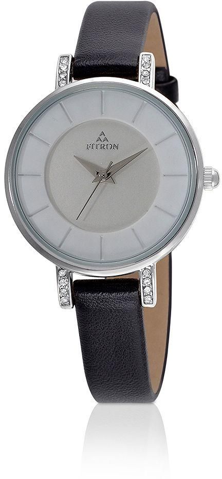 Fitron Watch for Women , Analog , Leather Band , Black , FT8141L110211