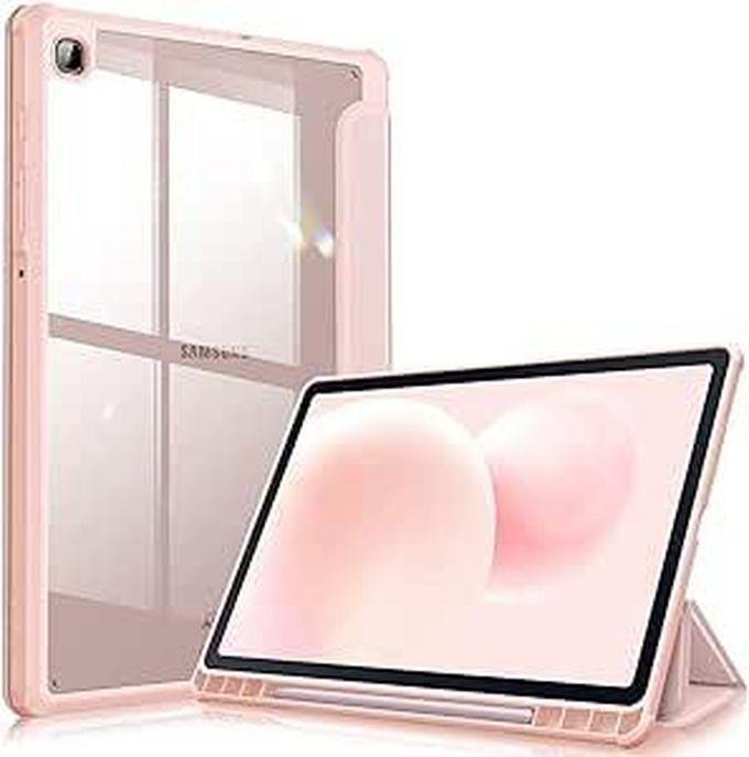 Slim Case Compatible with Samsung Galaxy Tab S6 Lite 10.4 Inch 2020 Model SM-P610 Wi-Fi -SM-P615 LTE, Auto Wake/Sleep, TPU PC Back Cover (Pink)
