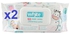 White Baby Wipes - 72 Wipes - 2 Pieces + Wipes Glove for Quick Bath