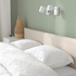 KLEPPSTAD Bed frame - white/Vissle beige 180x200 cm