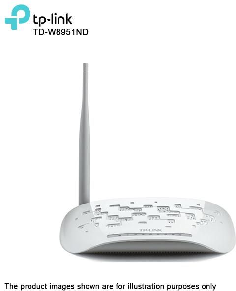 TP-LINK TD-W8951ND 150 Mbps Wireless N ADSL2+ Modem Router