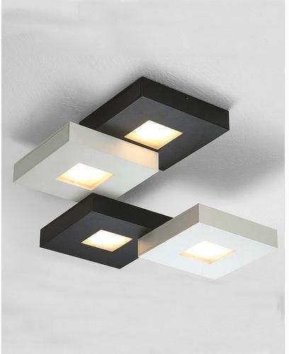 Generic 3-Flame LED Ceiling Light Cubes - Black/White