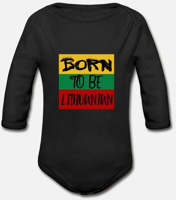Lithuania Organic Long Sleeve Baby Bodysuit