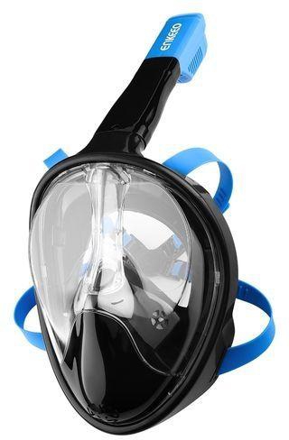 Generic Full Face Snorkel Mask With 180° Panoramic View Watertight And Anti-Fog L/XL - Black