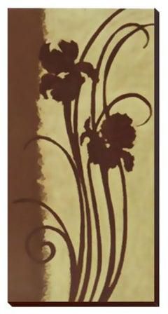 Decorative Wall Painting With Frame Yellow/Brown 29x99cm
