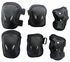 G-140 Adults Protective Gear Set 6PCS for Skating Cycling Scooter, Black