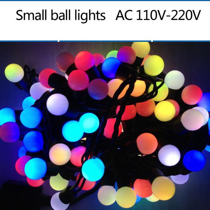 Christmas Colorful Small Beads String Lights 110V-220V 6W 5M 50 LED