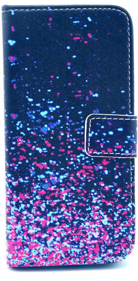Glitter Particles Stand Folio PU Leather Protective Case  & Screen Guard for  iPhone 6 4.7 inch
