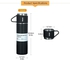 Vaccum Insulated Flask 500ml, Double Wall Stainless Steel Thermal Bottle with Lid 3 Cup for Hot & Cold Drink Water, Tea, Coffee Travel Mug Thermos (Multicolor) (Vacuum Flask with Cup)