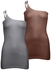 Silvy Set of 2 Casual Dress for Women - Gray / Brown, Medium