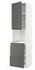METOD / MAXIMERA Hi cab f micro combi w door/3 drwrs, white/Lerhyttan black stained, 60x60x240 cm - IKEA