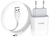 Hoco Wall Charger “C73A Glorious” EU Plug Dual USB Set With Type C Cable