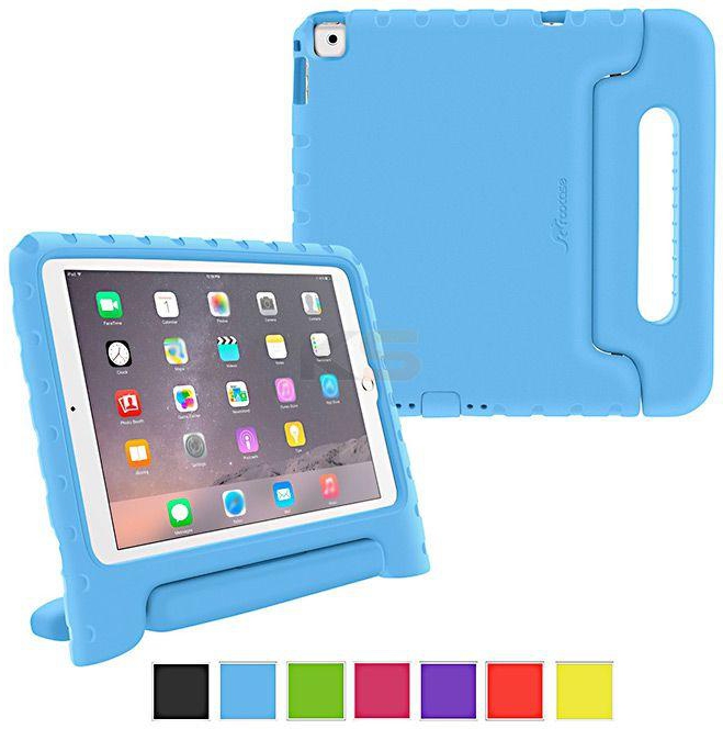 EVA Shockproof Convertible Portable Case for iPad Air 2/iPad 6 with Kickstand Kids Friendly Protective Cover