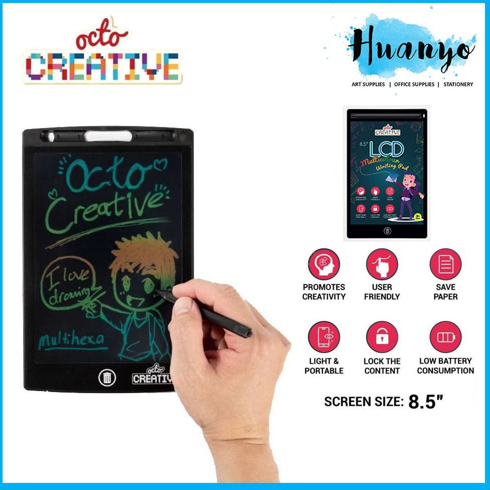 Octo Creative Multicolour LCD Writing Drawing Pad (8.5 Inch)