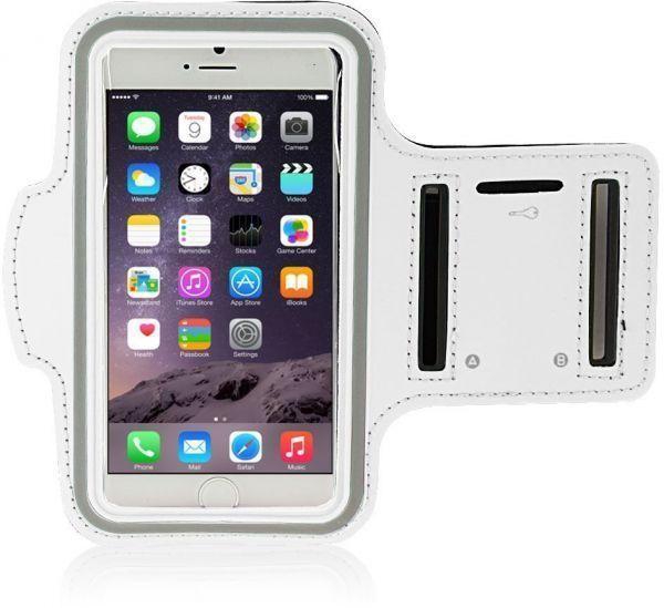 White Sports Running Jogging Gym Armband Arm Band  for iPhone 6 Plus