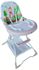 Generic Foldable Baby Feeding Chair - Brown & White