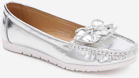 Varna Fringed Loafers - Silver