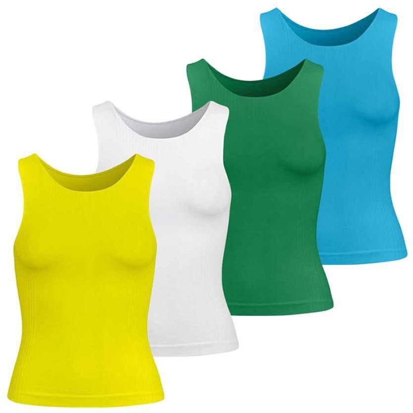 Silvy Set Of 4 Tank Tops For Women - Multicolor, X-Large