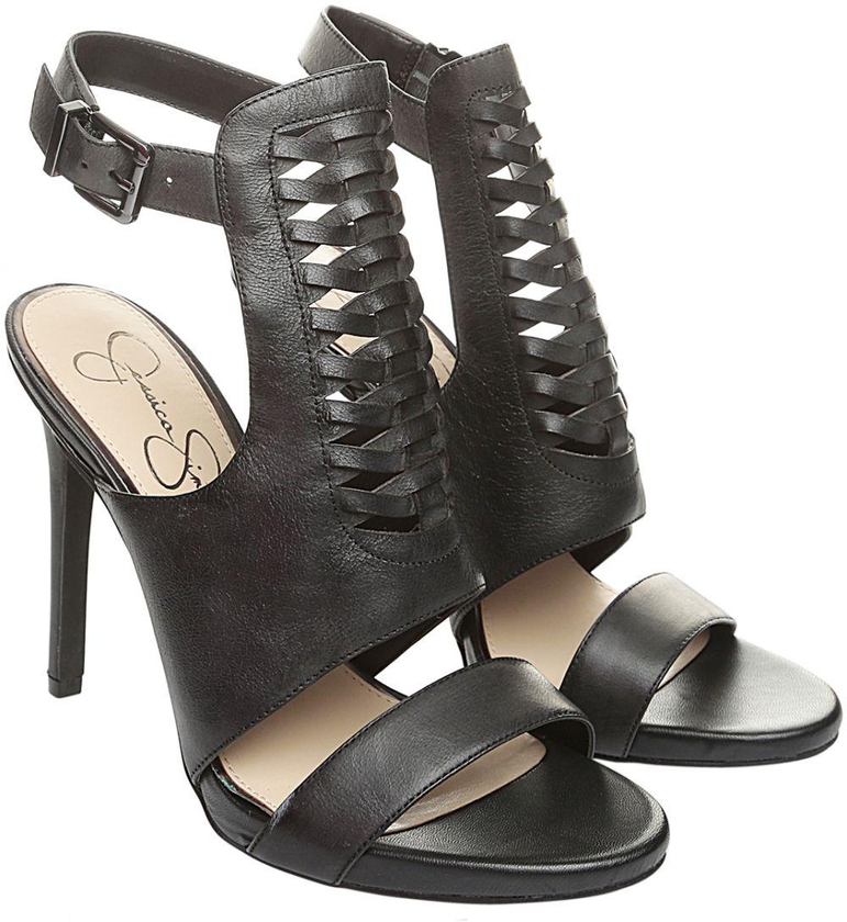 Jessica Simpson JS-RENDELL Rendell Woven Hooded Dress Sandals for Women - Black, 9.5 US