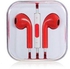 In Ear Colorful Headset Earphone with Mic for all smartphone in Red