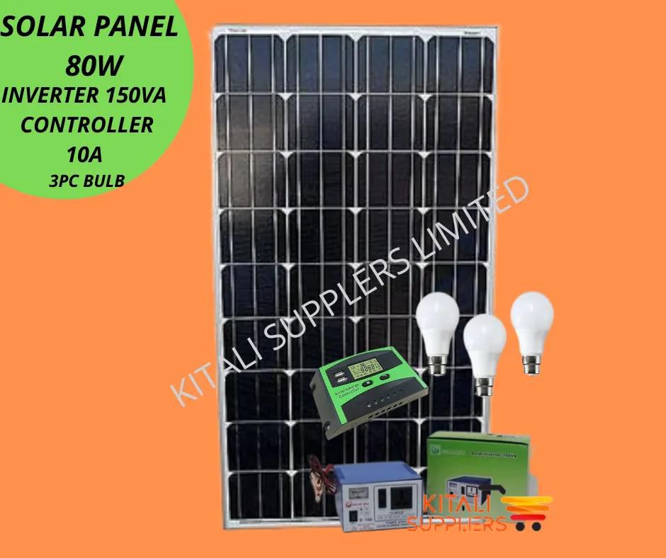 Solarmax solar panel 80w Midkit With Bulb monocrystalline (all weather) the Solar panels trap the free energy of the sun for your use