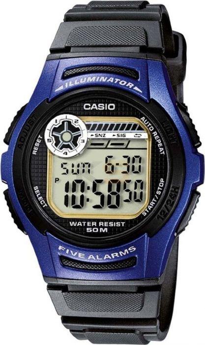 Casio Men Black Digital Sports Watch (W-213)