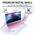 【8GB/Office 2019 】 All Metal Fingerprint Identification 14.1 inch Ultra-Thin Laptop Celeron 3867U Quad Core 8G RAM/256GB SSD High-spec Performance Notebook with Wireless Mouse (8G+256GB SSD, Red)
