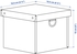 NIMM Storage box with lid - black 16.5x16.5x15 cm