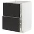 METOD / MAXIMERA Base cb 2 fronts/2 high drawers, white/Ringhult light grey, 60x60 cm - IKEA