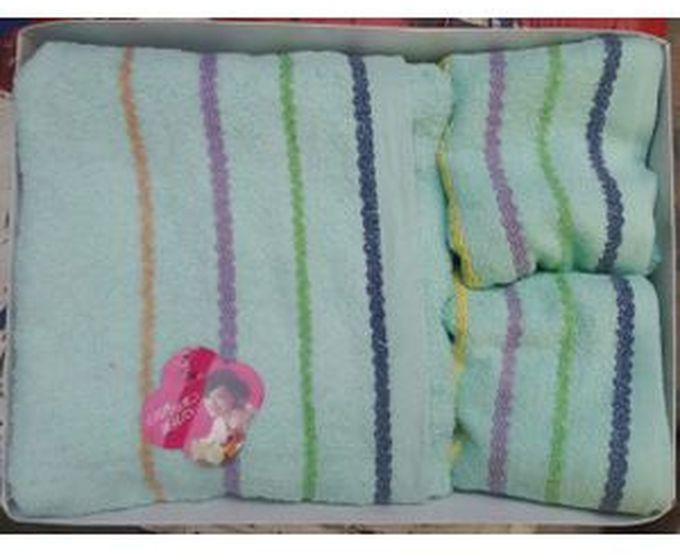 100%Baby Bath Towel Set 3 Piece In Varied Design -