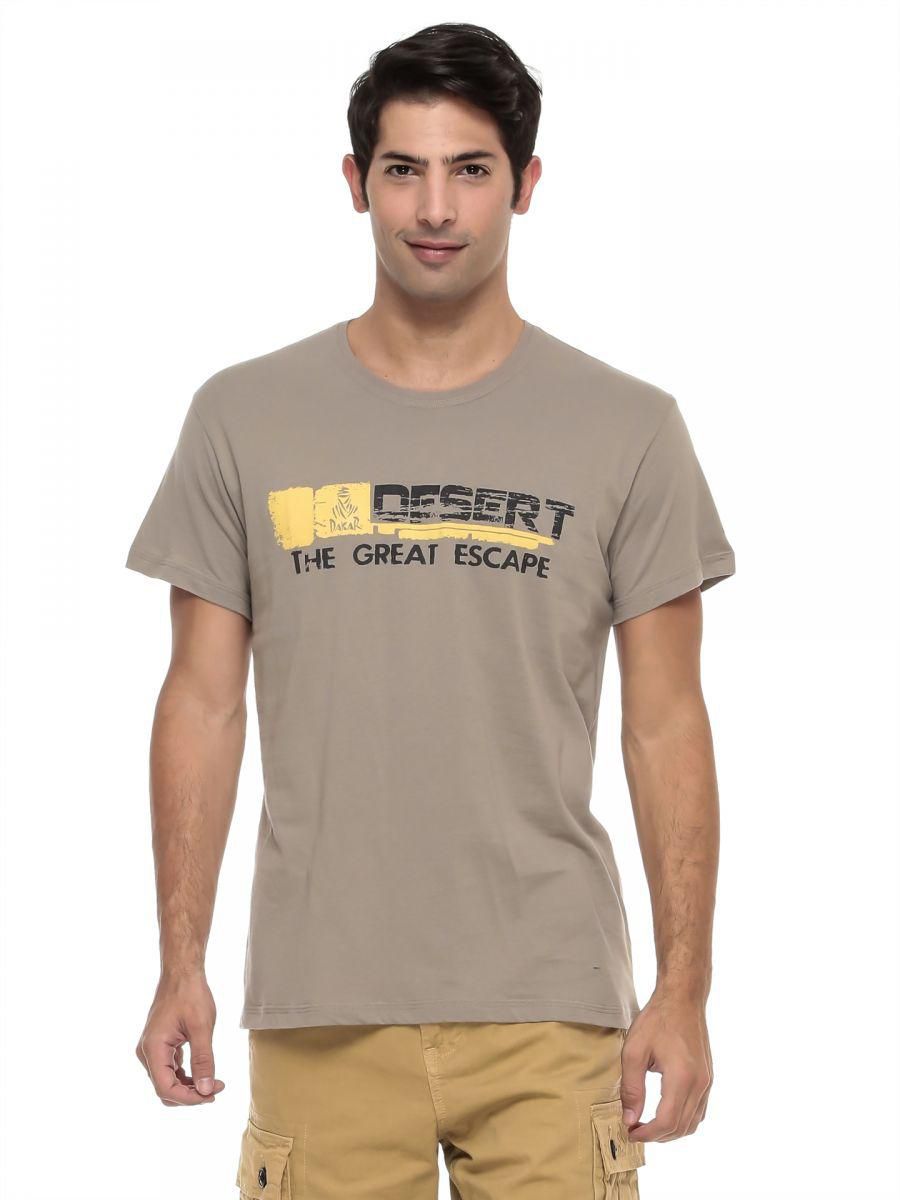 Dakar Men'S Short Sleeve Desert Printed T-Shirt