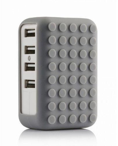 Le Touch PowerBin++ - High Speed Desktop Charger with 4 USB Ports - Grey