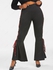 Plus Size Lace Up High Rise Bell Bottom Pants - L | Us 12