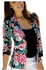 Fashion Tanson Women Slim Floral Printed Casual Business Button Blazer Suit Jacket Coat Outwear