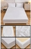 Plain Fitted Sheet Set of 3 for Hotels Homes Touristic Villages Off White