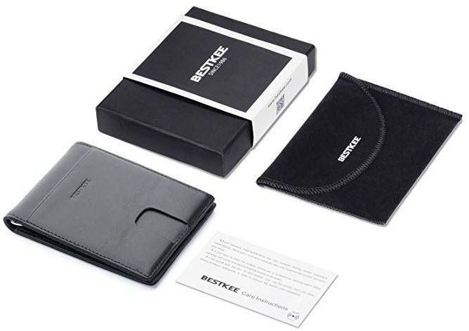 Bestkee Black Leather For Men - Card & ID Cases